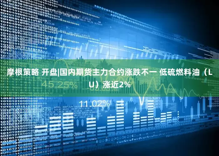 摩根策略 开盘|国内期货主力合约涨跌不一 低硫燃料油（LU）涨近2%